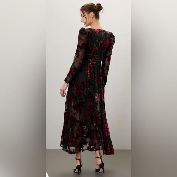 Rachel Parcell Burnout Velvet Dress Size 0 - Picture 3 of 10